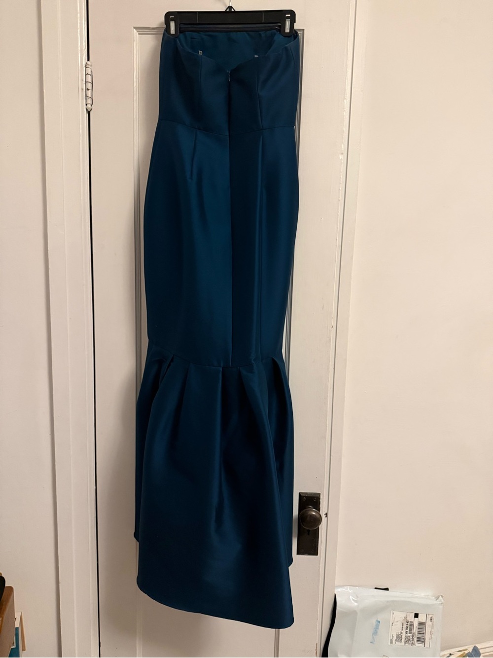 Sachin + Babi Teal Strapless Mermaid Maxi Dress